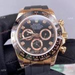 Swiss Rolex Cosmo Daytona Rose Gold Diamond Watch Oysterflex Strap